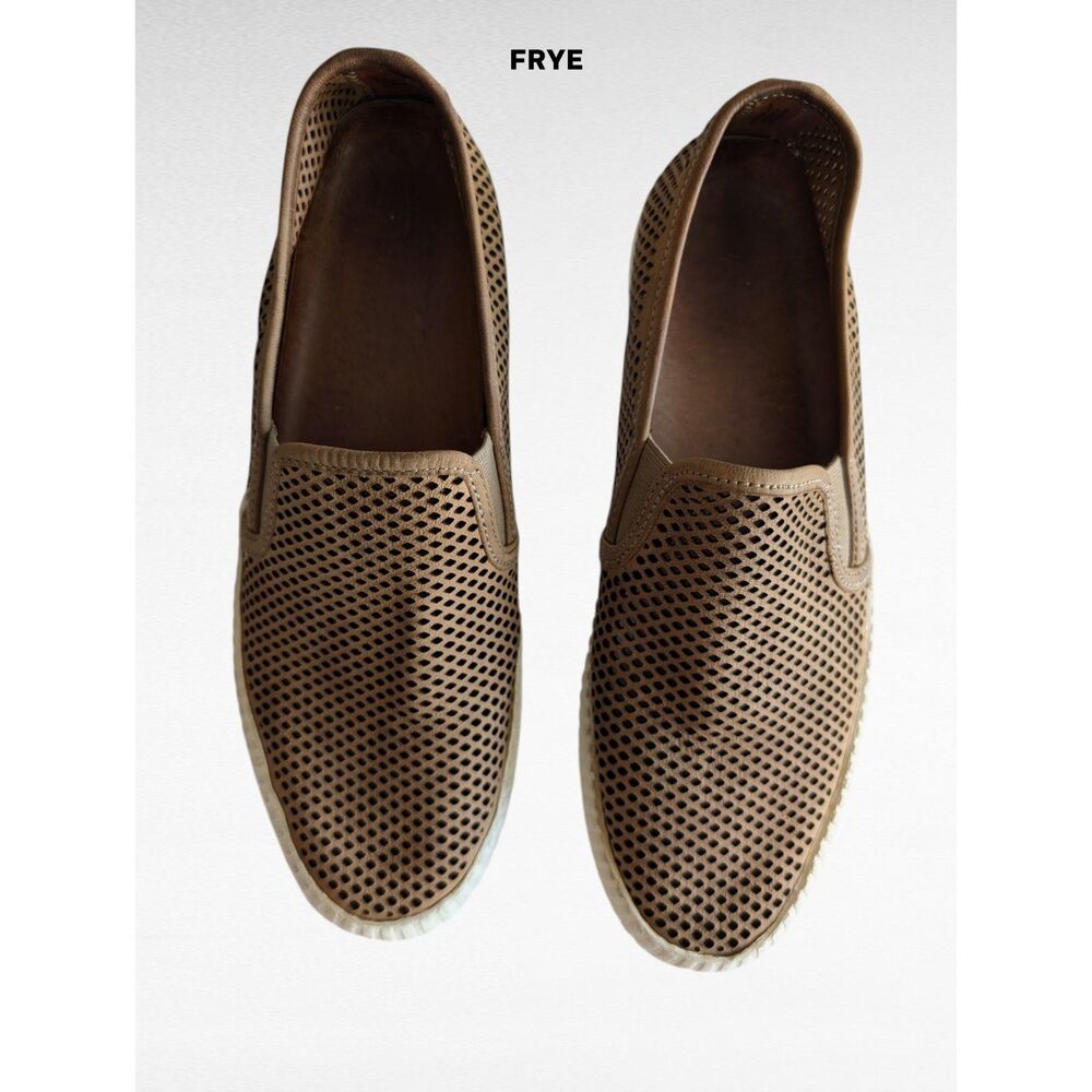 Frye Camille Perforated Slip On Sneakers Leather Casual Comfort Shoes